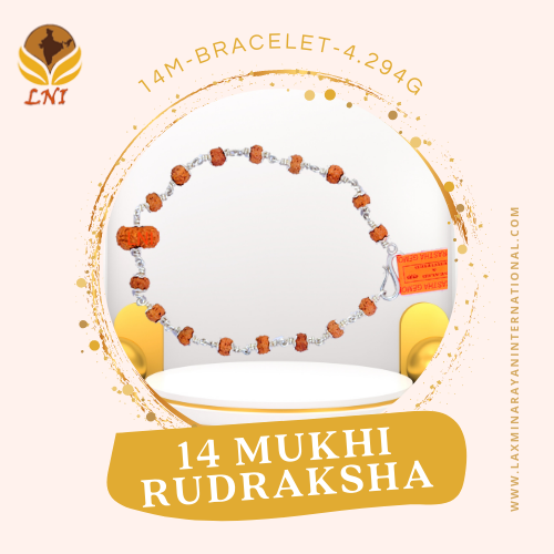 Pure Silver Siddha Bracelet / Indonesian 1-14 Mukhi Gauri Shankar, Ganesh  Rudraksha