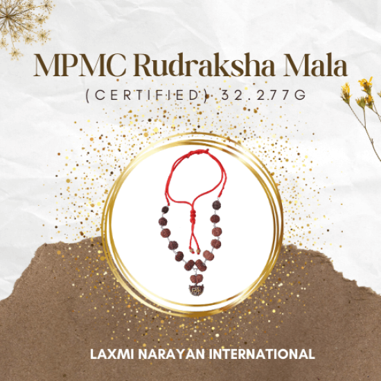 MPMC Rudraksha Mala  (Certified) 32.277g