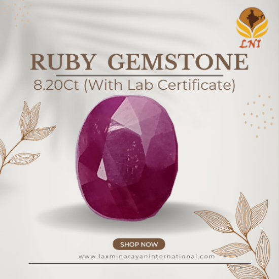 Ruby Gemstone 8.20Ct With Lab Certificate