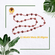 11 Mukhi Rudraksha Mala 28.95gms(Certified)