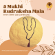 5 Mukhi Rudraksha Mala Bead Size 6mm (With Lab Certificate)