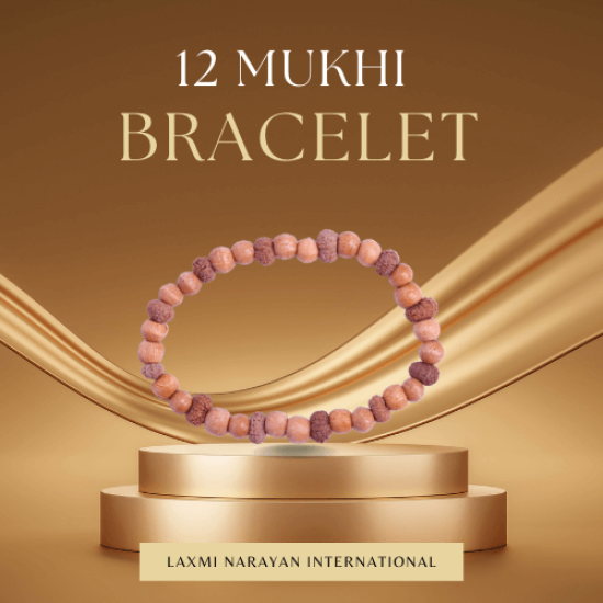 12 Mukhi Bracelet 12 beads (Certified)