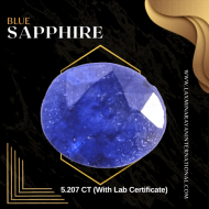 Blue Sapphire 5.207 CT (With Lab Certificate)