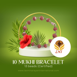 10 Mukhi bracelet 13 beads (Certified)