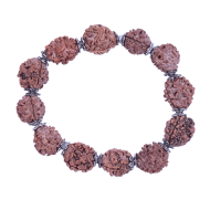 3 Mukhi Bracelet 12 Beads (Certified) 9.636gms