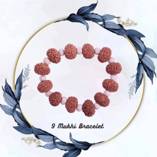 9 Mukhi Bracelet 12 beads (Certified)
