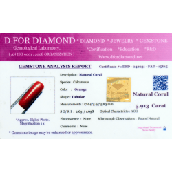 Red Coral 5.913CT (With Lab Certificate)