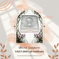 White Sapphire 9.52CT (With Lab Certificate)
