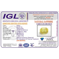 Yellow Sapphire 2.88Ct (Certified)