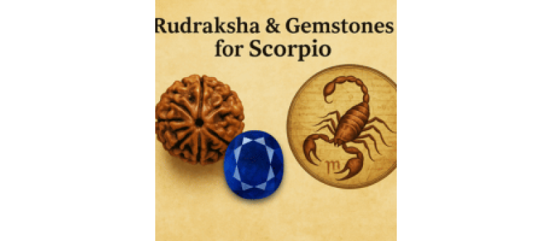 Best Rudraksha & Gemstones for Scorpio: Transform Mars Energy & Heal Deep Emotions